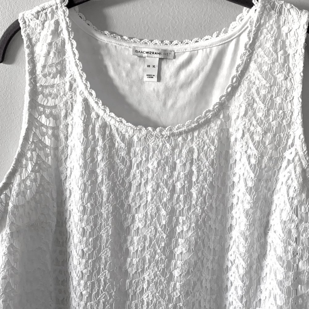 White Lace Sleeveless Top